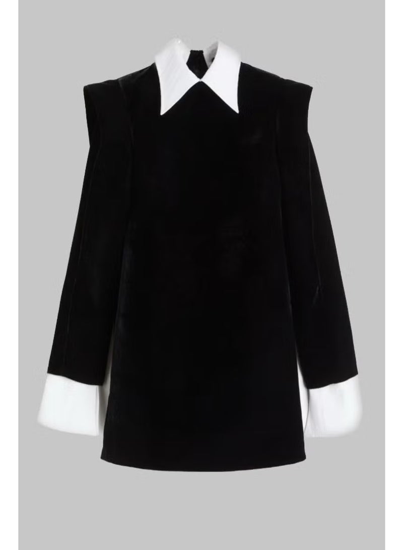 Ritnice Collared Velvet Dress - Image 3
